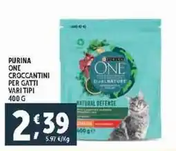 Deco Supermercati Purina one croccantini per gatti vari tipi offerta