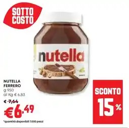 Panorama Nutella FERRERO offerta