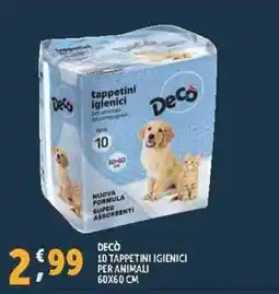 Deco Supermercati Decò 10 tappetini igienici per animali offerta