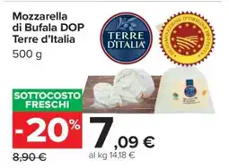 Carrefour Mozzarella di Bufala DOP Terre d’Italia offerta