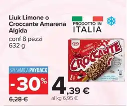 Carrefour Liuk Limone o Croccante Amarena Algida offerta