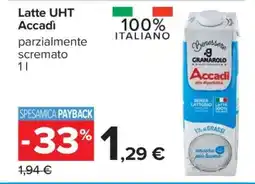 Carrefour Latte UHT Accadì offerta