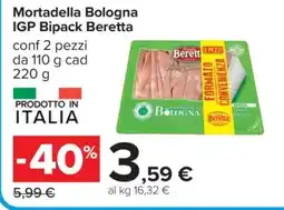 Carrefour Mortadella Bologna IGP Bipack Beretta offerta
