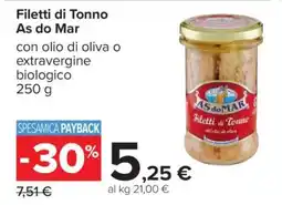 Carrefour Filetti di Tonno Às do Mar offerta