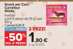 Carrefour Snack per Cani Carrefour Sticks offerta