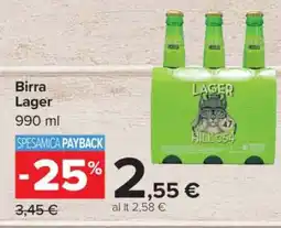 Carrefour BIRRA LAGER offerta