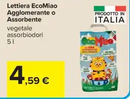 Carrefour Lettiera EcoMiao Agglomerante o Assorbente offerta