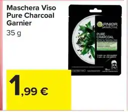 Carrefour Maschera Viso Pure Charcoal Garnier offerta