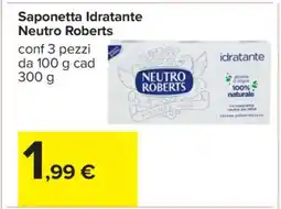 Carrefour Saponetta Idratante Neutro Roberts offerta