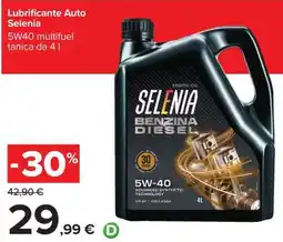 Carrefour Lubrificante Auto Selenia offerta