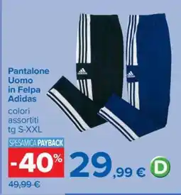 Carrefour Pantalone Uomo in Felpa Adidas offerta