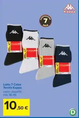 Carrefour Lotto 7 Calze Tennis Kappa offerta