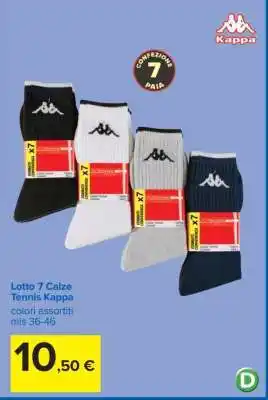Carrefour Lotto 7 Calze Tennis Kappa offerta