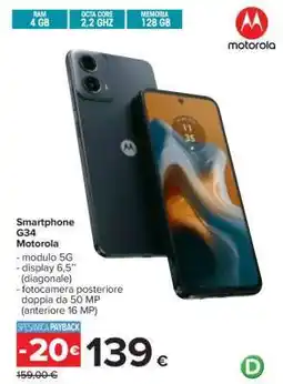 Carrefour Smartphone G34 Motorola offerta