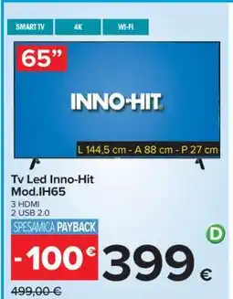 Carrefour Tv Led Inno-Hit Mod.IH65 offerta