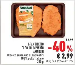 Conad GRAN FILETTO DI POLLO IMPANATO AMADORI offerta