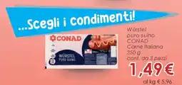 Conad WÜRSTEL PURO SUINO CONAD offerta