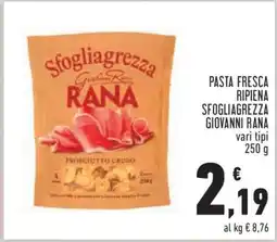 Conad PASTA FRESCA RIPIENA SFOGLIAGREZZA GIOVANNI RANA offerta