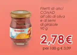 Conad Filetti di alici CONAD offerta