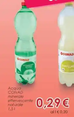 Conad Acqua CONAD minerale effervescente naturale offerta