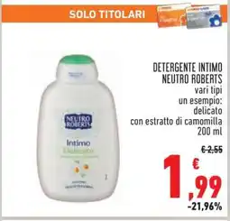 Conad DETERGENTE INTIMO NEUTRO ROBERTS offerta