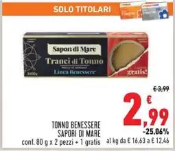 Conad Tonno Benessere Sapori di Mare offerta