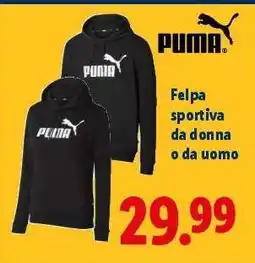 Lidl Felpa sportiva da donna o da uomo offerta