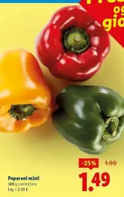 Lidl Peperoni Misti offerta