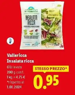 Lidl Vallericca Insalata ricca offerta