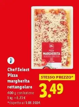 Lidl Chef Select Pizza margherita rettangolare offerta