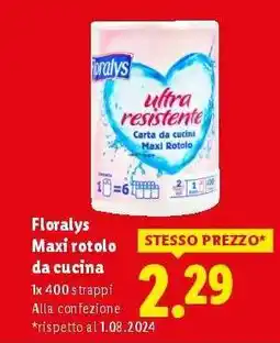 Lidl Florays Maxi rotolo da cucina offerta