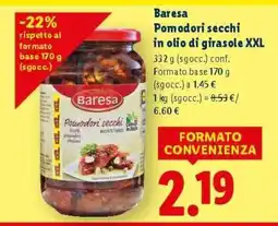 Lidl Baresa Pomodori secchi in olio di girasole XXL offerta