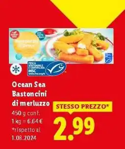 Lidl Ocean Sea Bastoncini di merluzzo offerta