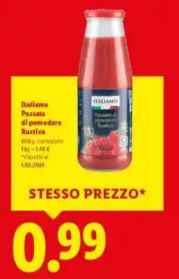 Lidl Italiamo Passata di pomodoro Rustica offerta