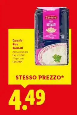 Lidl Carosio Riso Basmati offerta