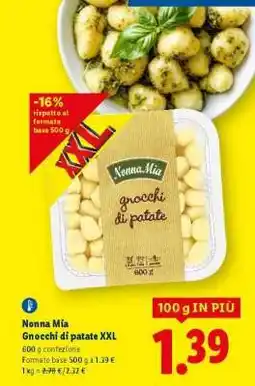 Lidl Nonna Mia Gnocchi di patate XXL offerta