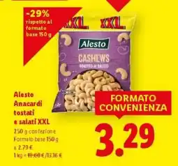 Lidl Alesto Anacardi tostati e salati XXL offerta