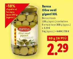 Lidl Baresa Olive verdi giganti XXL offerta