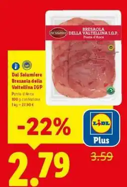 Lidl Dal Salumiere Bresaola della Valtellina IGP offerta
