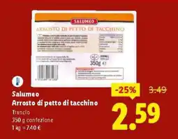 Lidl Salumeo Arrosto di petto di tacchino offerta