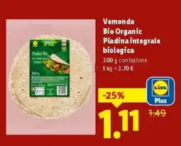 Lidl Vemondo Bio Organic Piadina integrale biologica offerta