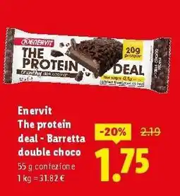 Lidl Enervit The Protein Deal barretta Double Choco offerta