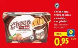 Lidl Choco Nussa Crema al cacao e nocciole con grissini offerta
