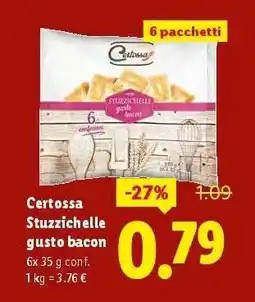 Lidl Certossa Stuzzichelle gusto bacon offerta