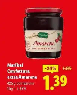 Lidl Maribel Confettura extra Amarene offerta
