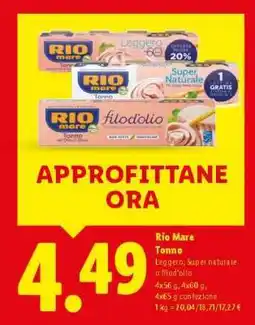 Lidl Rio Mare Tonno offerta