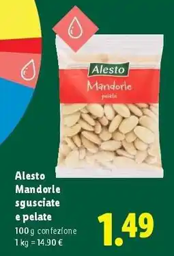 Lidl Alesto Mandorle sgusciate e pelate offerta