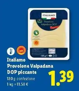 Lidl Italiamo Provolone Valpadana DOP piccante offerta