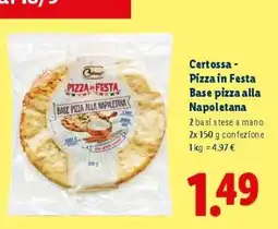 Lidl Certossa - Pizza in Festa Base pizza alla Napoletana offerta