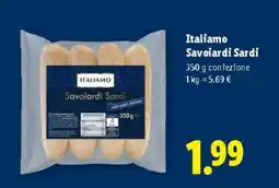 Lidl Italiamo Savoiardi Sardi offerta